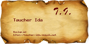 Taucher Ida névjegykártya